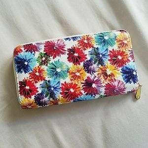 Rainbow Floral zip wallet